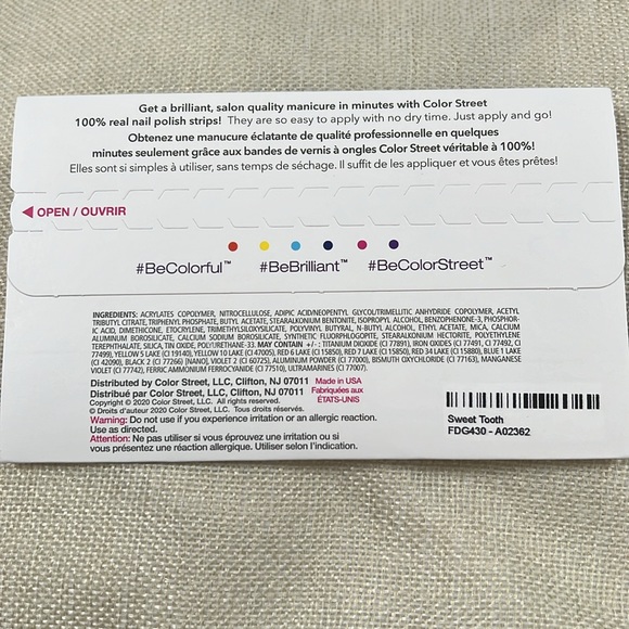 Color Street: Brand New Never Opened- Sweet Tooth - Picture 3 of 3
